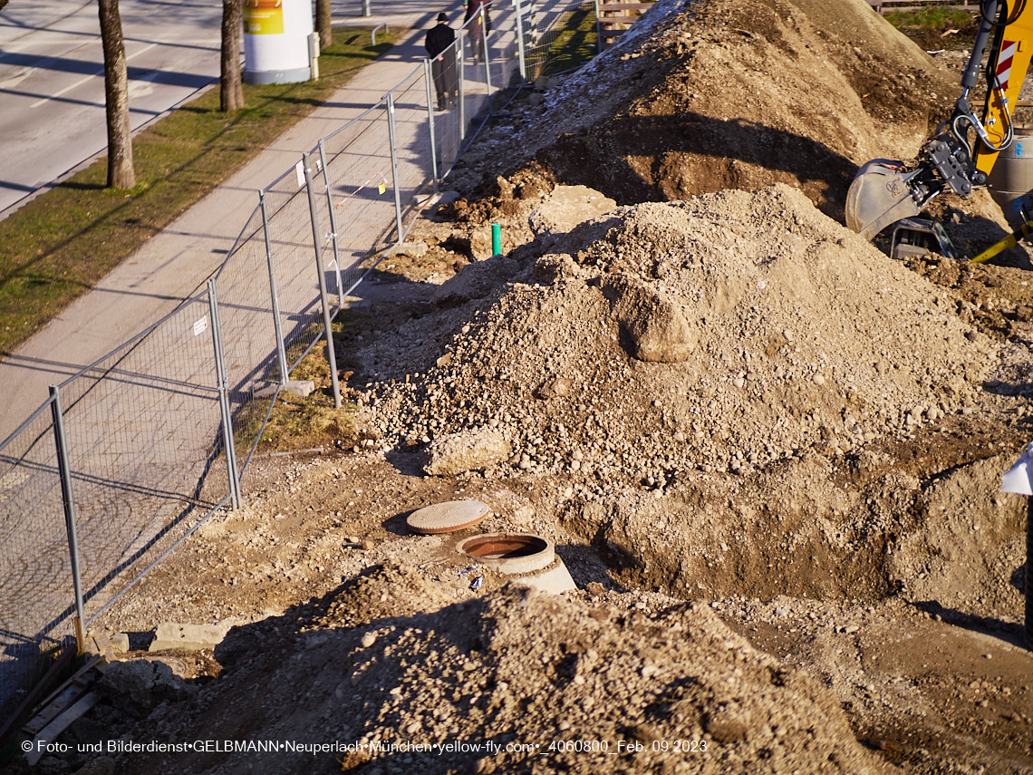 09.02.2023 - Baustelle Haus für Kinder in der Quiddestraße 3 in Neuperlach